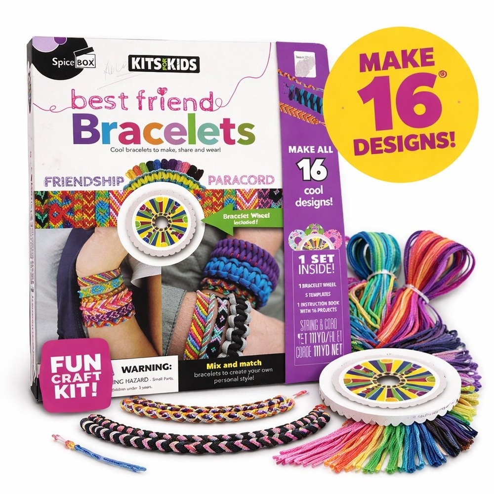 Kits for Kids Spice Box Best Friend Bracelets Friendship Paracord Craft Kit
